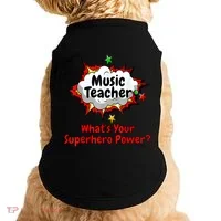 Music Teacher Superhero Funny Comic Tee Doggie Tank thumb 0