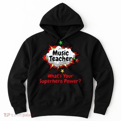 Music Teacher Superhero Funny Comic Tee Hoodie