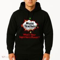 Music Teacher Superhero Funny Comic Tee Hoodie thumb 2