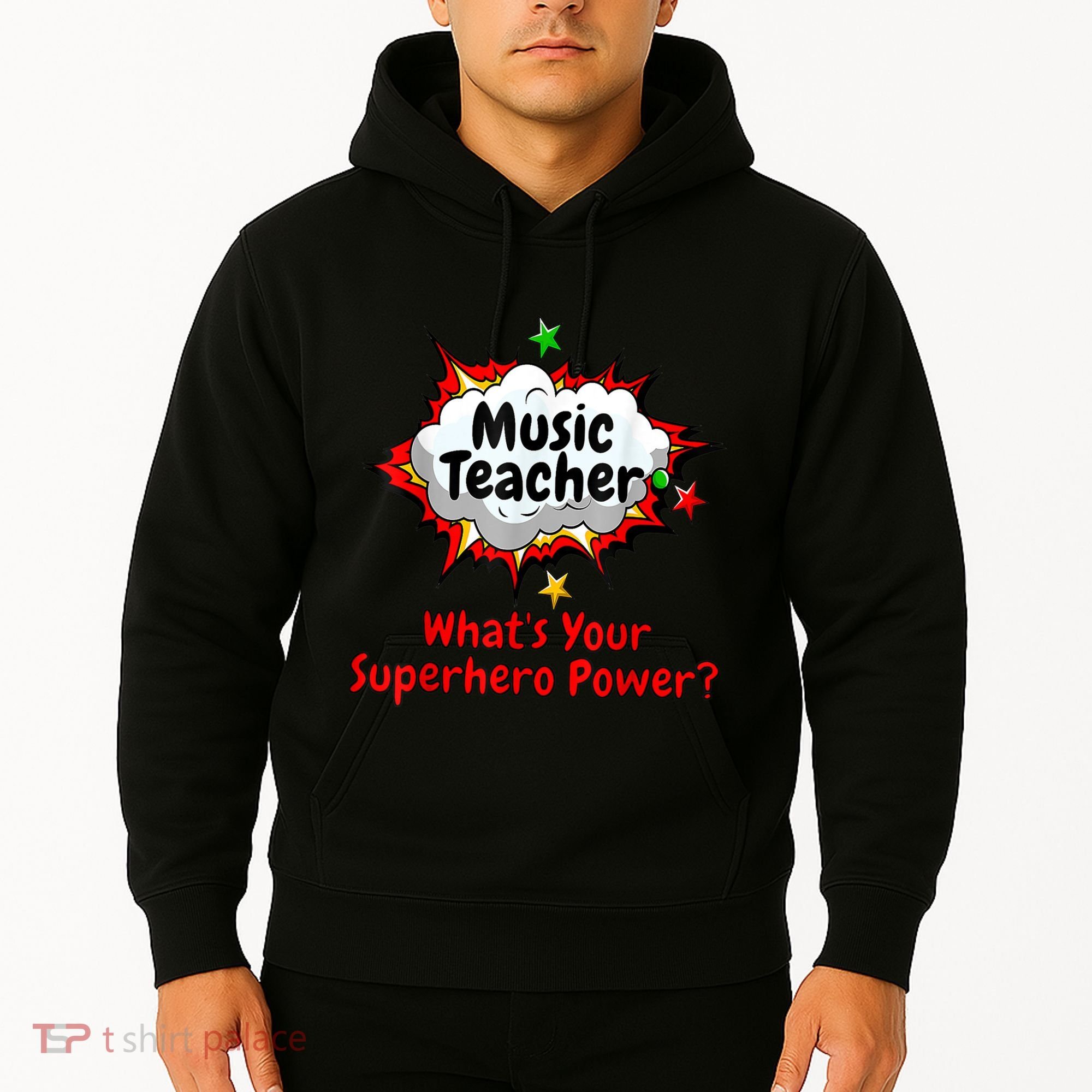 Music Teacher Superhero Funny Comic Tee Hoodie
