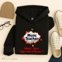 Music Teacher Superhero Funny Comic Tee Hoodie thumb 4