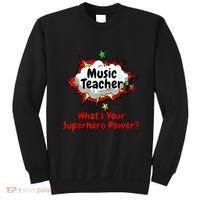 Music Teacher Superhero Funny Comic Tee Sweatshirt thumb 0