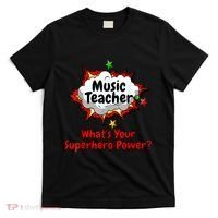 Music Teacher Superhero Funny Comic Tee T-Shirt thumb 0