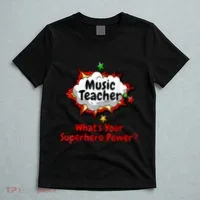 Music Teacher Superhero Funny Comic Tee T-Shirt thumb 5
