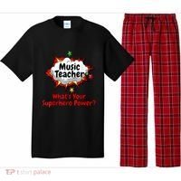 Music Teacher Superhero Funny Comic Tee Pajama Set thumb 0