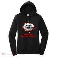 Music Teacher Superhero Funny Comic Tee Women's Hoodie thumb 0