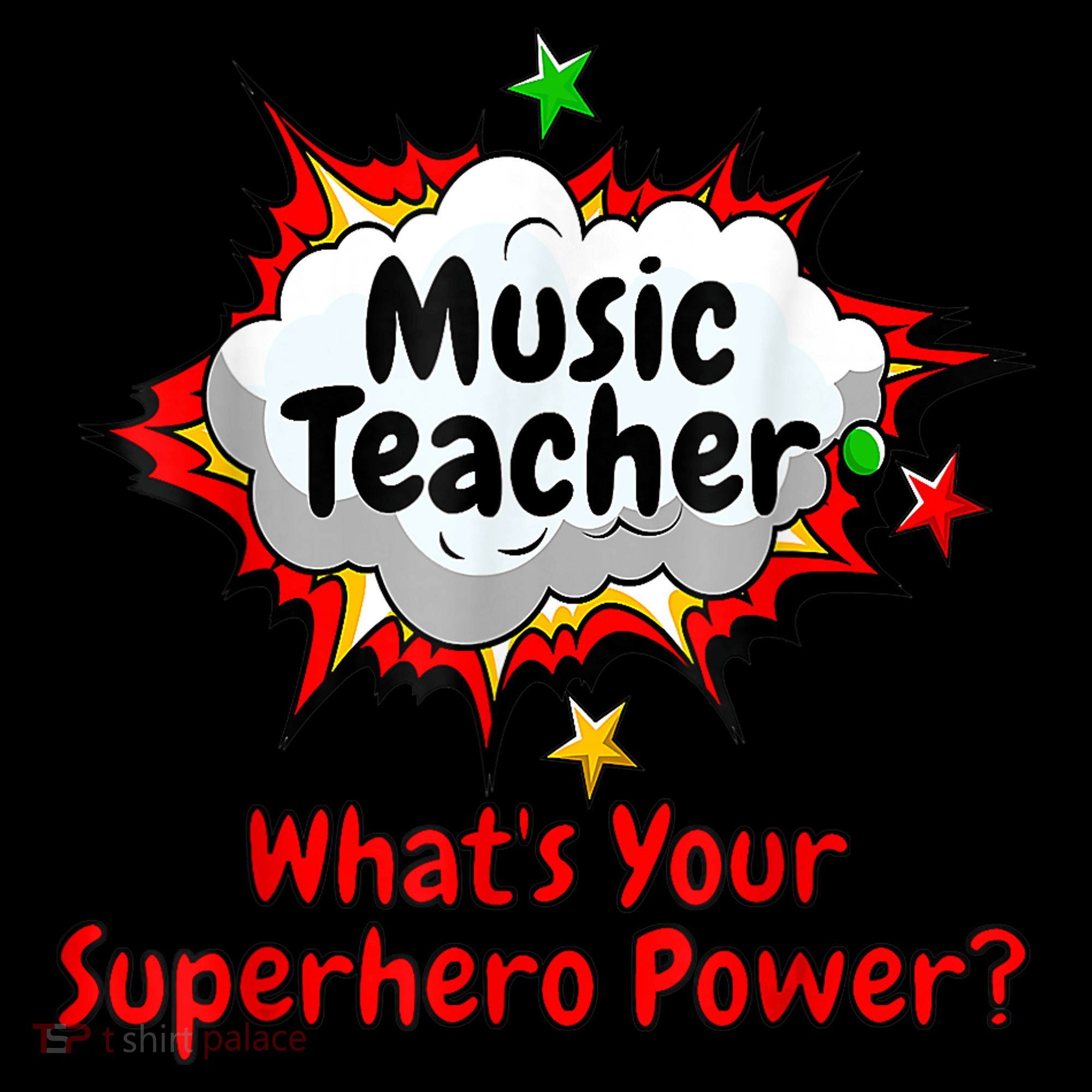 Music Teacher Superhero Funny Comic Tee Mousepad