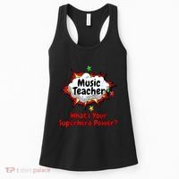 Music Teacher Superhero Funny Comic Tee Women's Tank Top thumb 0