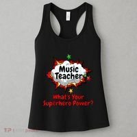 Music Teacher Superhero Funny Comic Tee Women's Tank Top thumb 3