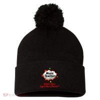 Music Teacher Superhero Funny Comic Tee Pom Pom 12in Knit Beanie thumb 0