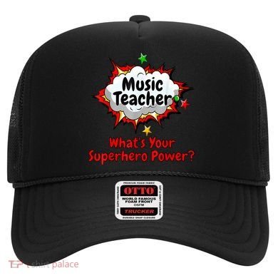 Music Teacher Superhero Funny Comic Tee Hat