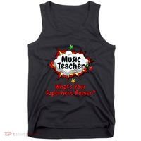 Music Teacher Superhero Funny Comic Tee Tank Top thumb 0