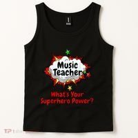 Music Teacher Superhero Funny Comic Tee Tank Top thumb 2