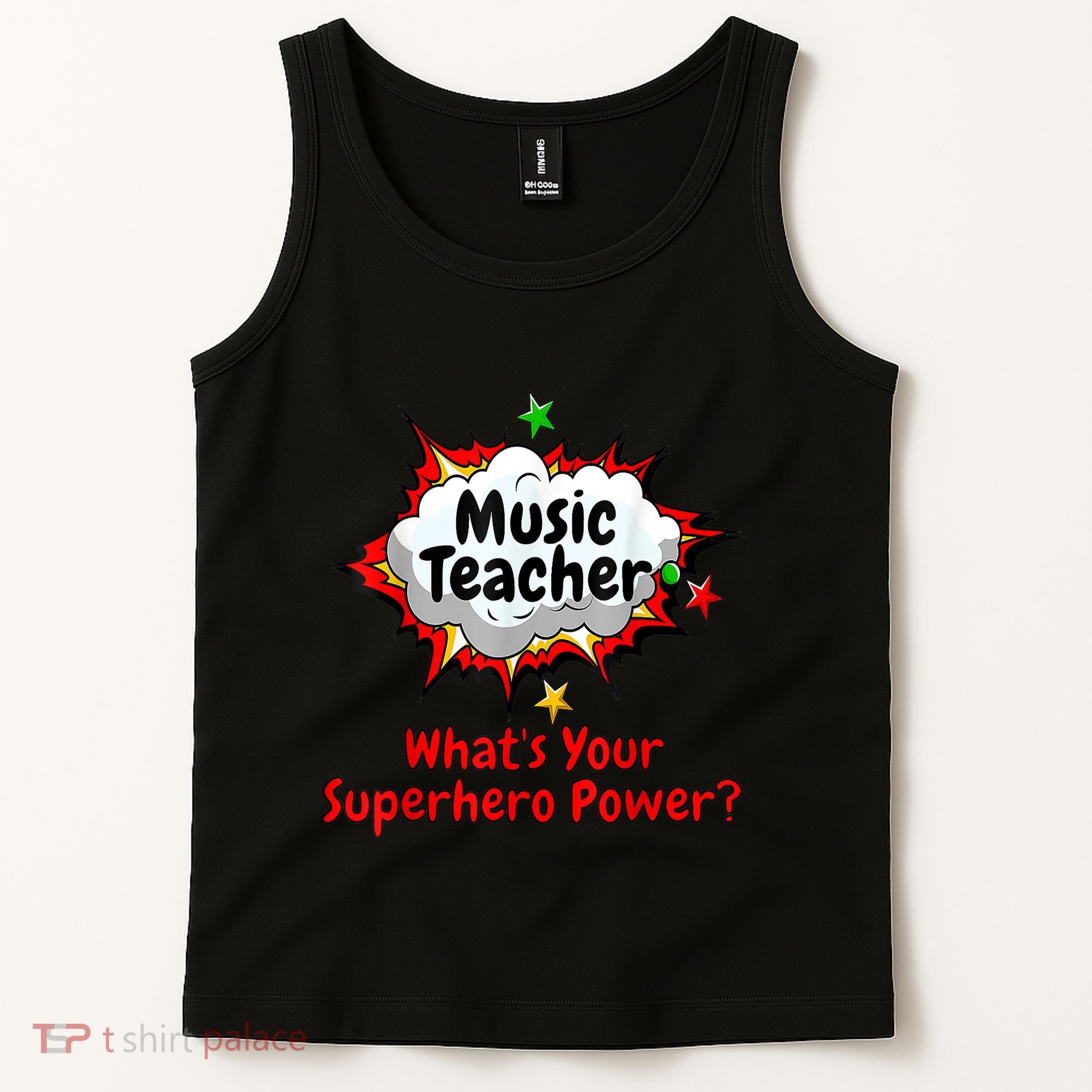 Music Teacher Superhero Funny Comic Tee Tank Top
