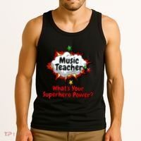 Music Teacher Superhero Funny Comic Tee Tank Top thumb 3