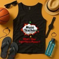 Music Teacher Superhero Funny Comic Tee Tank Top thumb 4