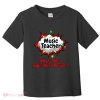Music Teacher Superhero Funny Comic Tee Toddler T-Shirt thumb 0
