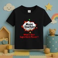 Music Teacher Superhero Funny Comic Tee Toddler T-Shirt thumb 3