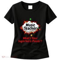 Music Teacher Superhero Funny Comic Tee Women's T-Shirt thumb 0
