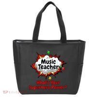Music Teacher Superhero Funny Comic Tee Tote Bag thumb 0
