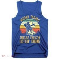 Mama Trains Trucks Prison Getting Drunk Country Music Tank Top thumb 0