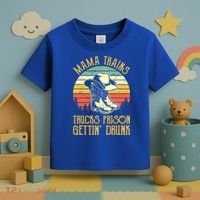 Mama Trains Trucks Prison Getting Drunk Country Music Toddler T-Shirt thumb 3