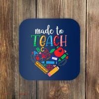 Made To Teach Gift For Teacher Coaster thumb 0