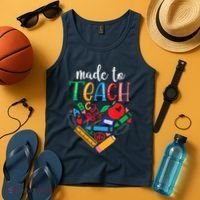 Made To Teach Gift For Teacher Tank Top thumb 4