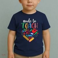 Made To Teach Gift For Teacher Toddler T-Shirt thumb 2