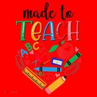 Made To Teach Gift For Teacher Santa Hat thumb 1