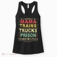 Mama Trains Trucks Prison Gettin Drunk Country Music Women's Tank Top thumb 0