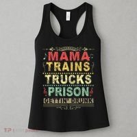 Mama Trains Trucks Prison Gettin Drunk Country Music Women's Tank Top thumb 3