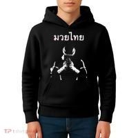 Muay Thai Thai Boxing Kids Hoodie thumb 4