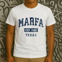 Marfa Texas Tx Vintage Sports Established T-Shirt thumb 3
