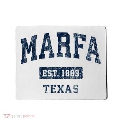 Marfa Texas Tx Vintage Sports Established Mousepad