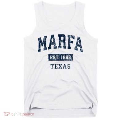 Marfa Texas Tx Vintage Sports Established Tank Top