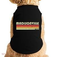 Madisonville Tx Texas Funny City Home Roots Gift Retro 80s Doggie Tank thumb 0