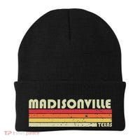 Madisonville Tx Texas Funny City Home Roots Gift Retro 80s Beanie thumb 0