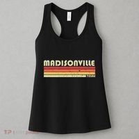 Madisonville Tx Texas Funny City Home Roots Gift Retro 80s Women's Tank Top thumb 3