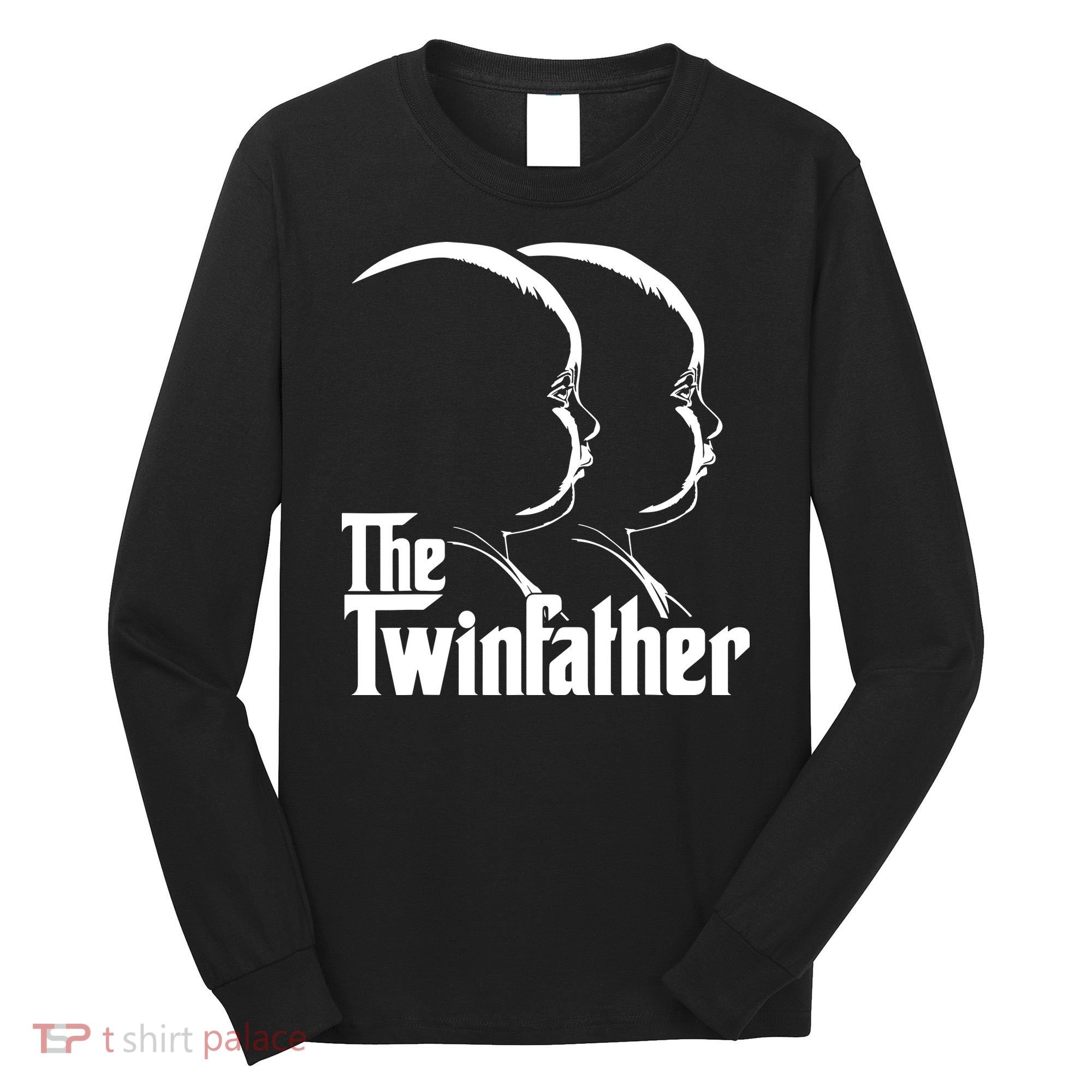 Mens The Twinfather Funny Father Of Twin Dad Gift Long Sleeve Shirt