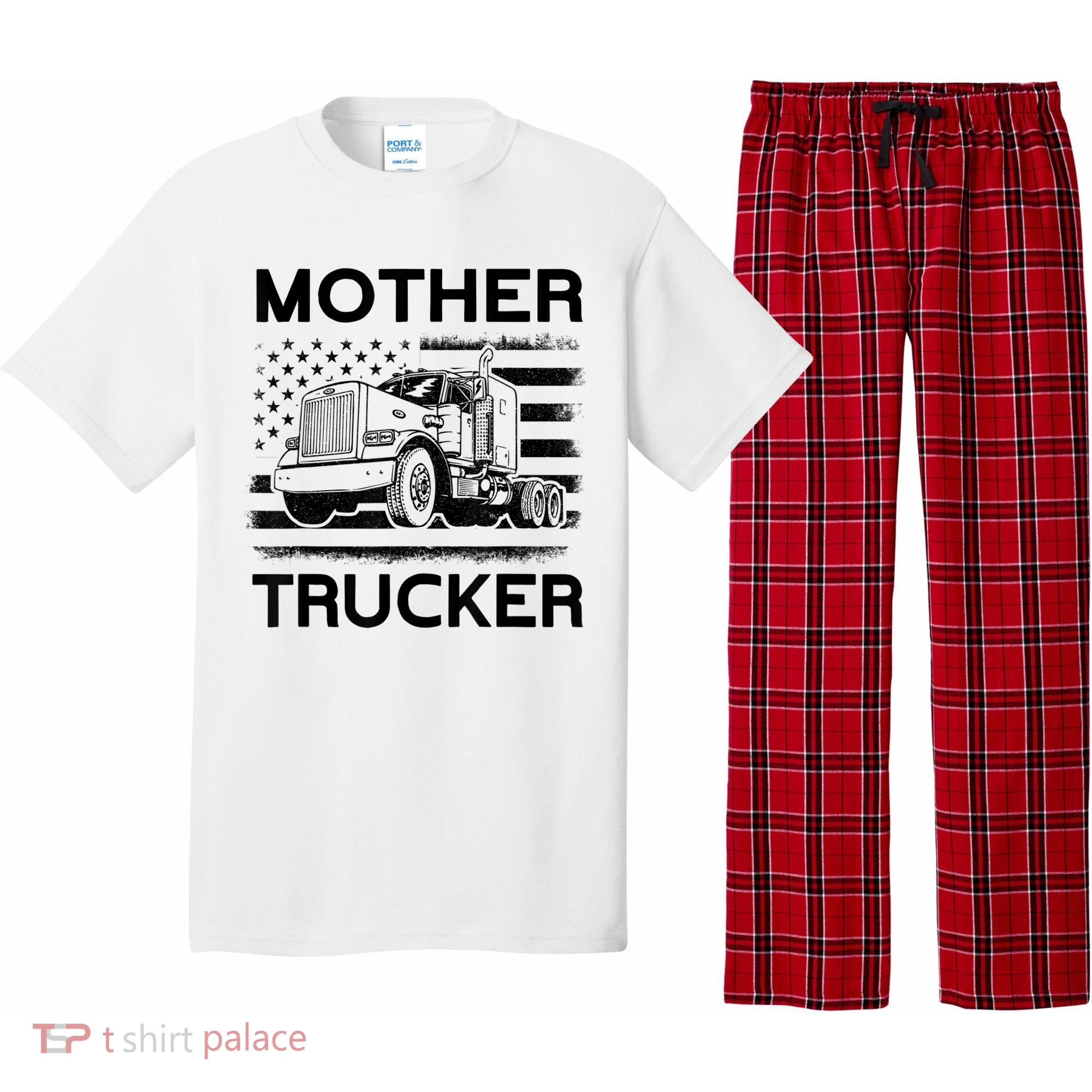 Mother Trucker Truck Driver Pajama Set