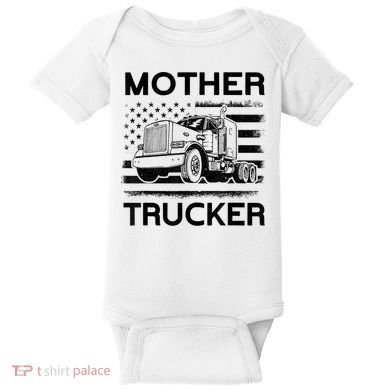 Mother Trucker Truck Driver Baby Bodysuit