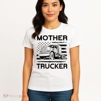 Mother Trucker Truck Driver Women's T-Shirt thumb 4