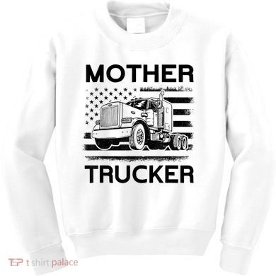 Mother Trucker Truck Driver Kids Sweatshirt