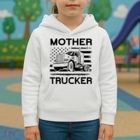 Mother Trucker Truck Driver Kids Hoodie thumb 3