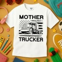 Mother Trucker Truck Driver Kids T-Shirt thumb 3