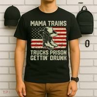 Mama Trains Trucks Prison Getting Drunk Country Music T-Shirt thumb 6
