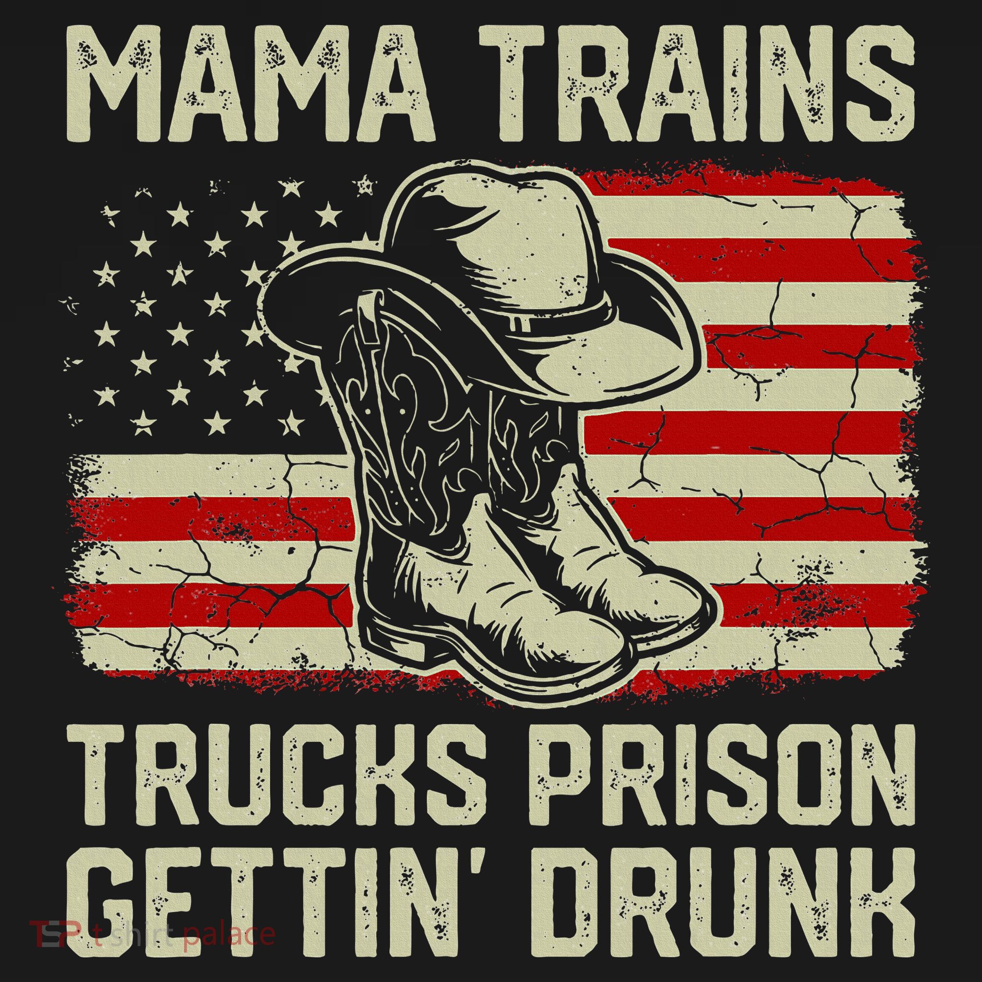 Mama Trains Trucks Prison Getting Drunk Country Music Women's Tank Top