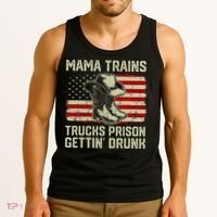 Mama Trains Trucks Prison Getting Drunk Country Music Tank Top thumb 3