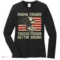 Mama Trains Trucks Prison Getting Drunk Country Music Women's Long Sleeve Shirt thumb 0